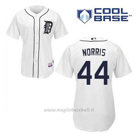 Maglia Baseball Uomo Detroit Tigers Daniel Norris 44 Bianco 1ªCool Base